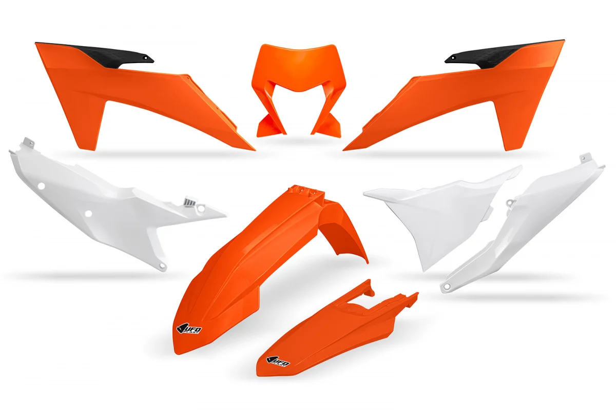 Kit Plástico KTM EXC / EXC-F 2024 Laranja/Branco - Ufo - Spinelli